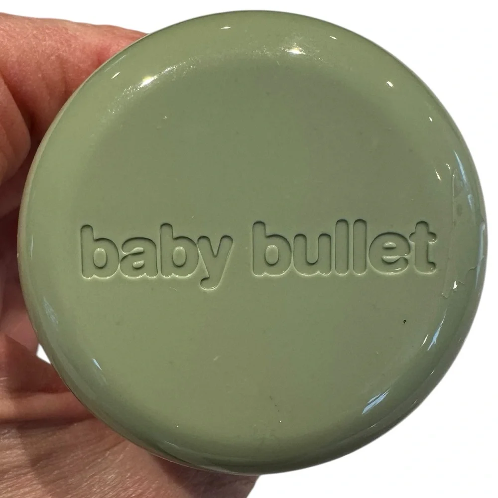 Baby Bullet Food Storage Cups Lids 2 Set Pair Date Dial 3” Replacements Green